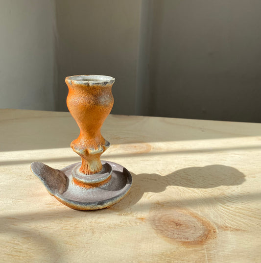 Soda Fired Candlestick