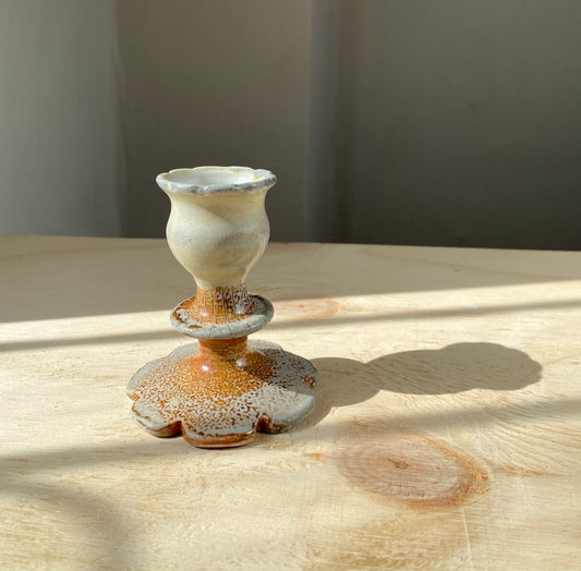 Soda Fired Candlestick