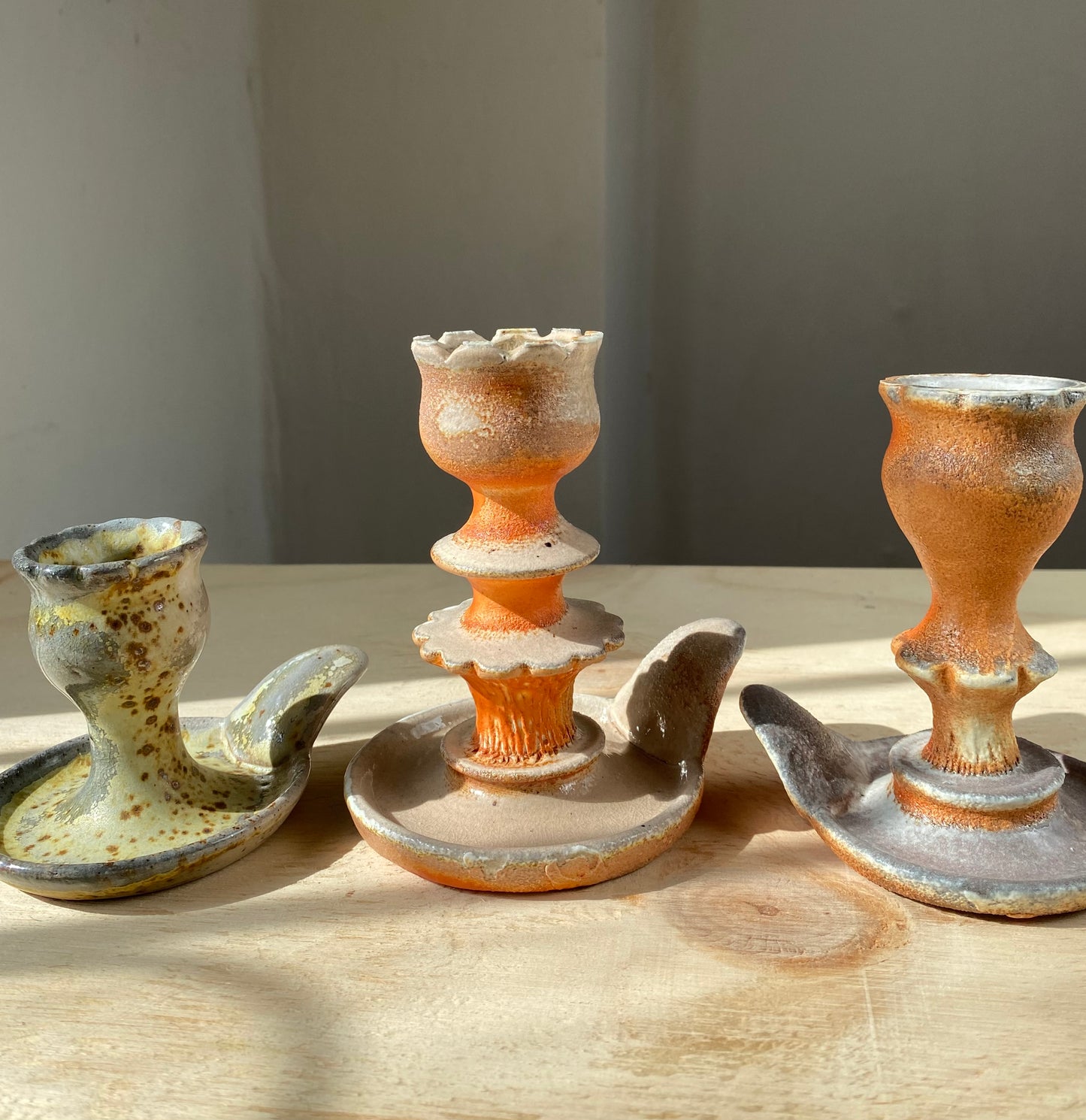 Soda Fired Candlestick